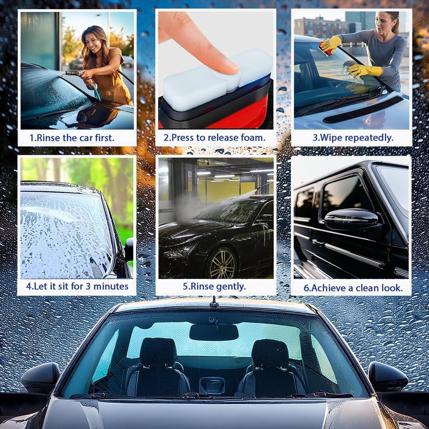 Gel Sales Automotive Oil Film Cleaning Brush